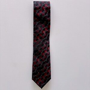 John Ashford Men’s Red Black Gray Neck Tie